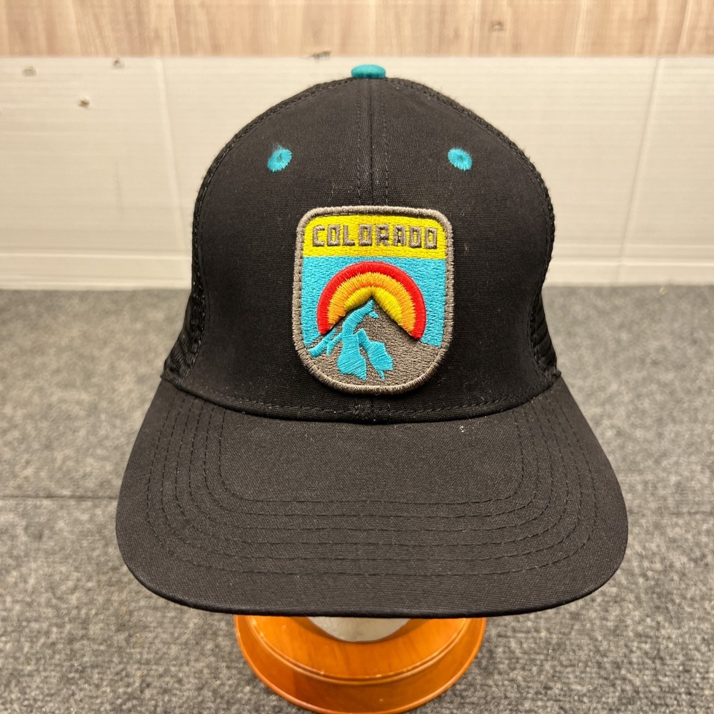 Colorado Limited Big Mountain Patch Snapback Cap Adult Black Mesh Back Hat